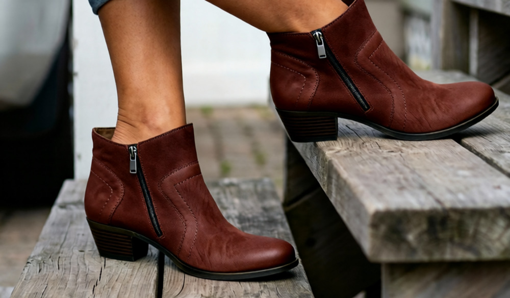 Women's Lucky Brand Brolley Ankle Boots Booties Shoes Size 7 Brown Leather boho